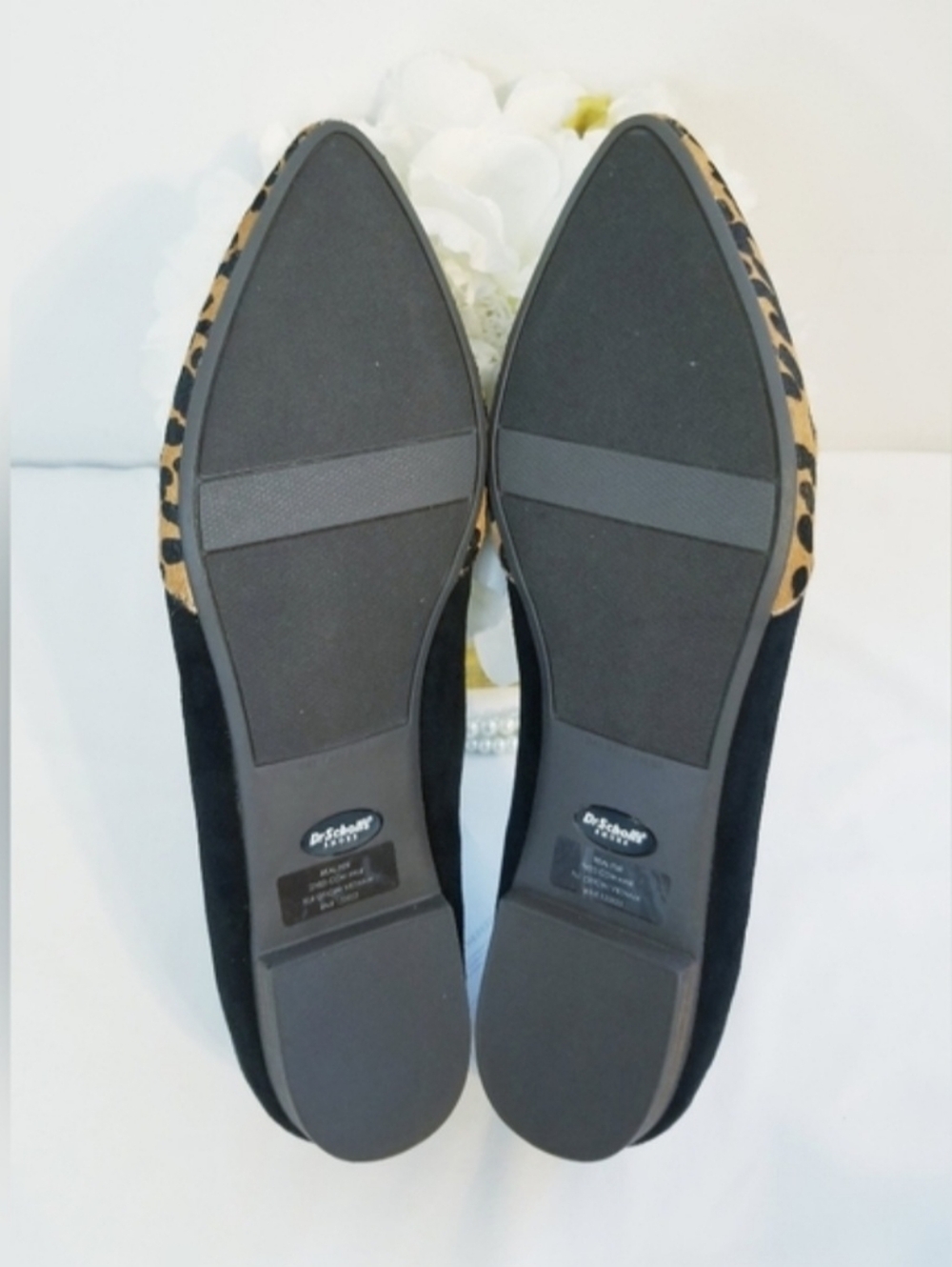 Dr. Scholl's Allow Leopard Print Pointed Toe Flats Memory Foam Cool Fit NWT - Picture 11 of 12